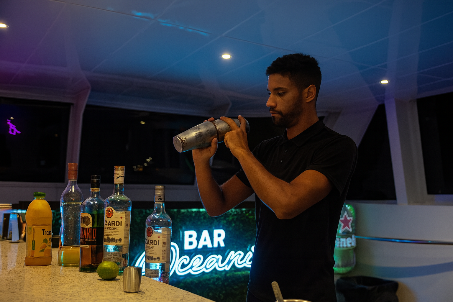 Equipe cuidando de tudo